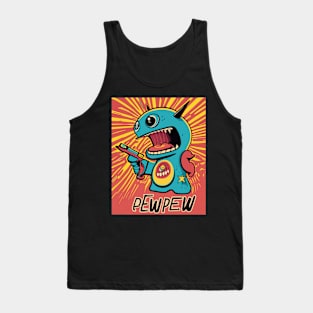 Pew Pew Robot Alien Tank Top